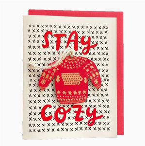 Iowa Cozy Sweater Ornament and Greeting Card by Snowmade