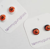 Jack-O-Lantern Studs by TommyGunGlass