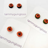 Jack-O-Lantern Studs by TommyGunGlass