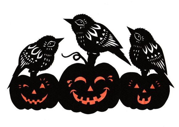 Jack-o-lanterns Print by Angie Pickman