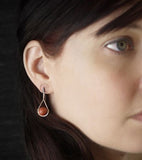 Teardrop Stud Earrings with Red Jasper by Brianna Kenyon
