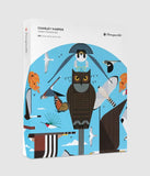Charley Harper: Hawk Mountain 500-Piece Circular Jigsaw Puzzle