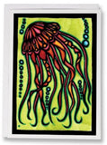 Jellyfish Greeting Card by Sarah Angst