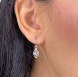 Josephine Small Silver Filigree Earrings by Olmox Fine Filigree Jewelry