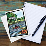 Kayaking Greeting Card by Sarah Angst