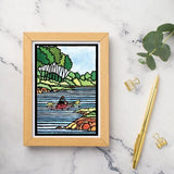 Kayaking Greeting Card by Sarah Angst