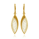 Khaya Medium Gold Filigree Earrings by Olmox Fine Filigree Jewelry