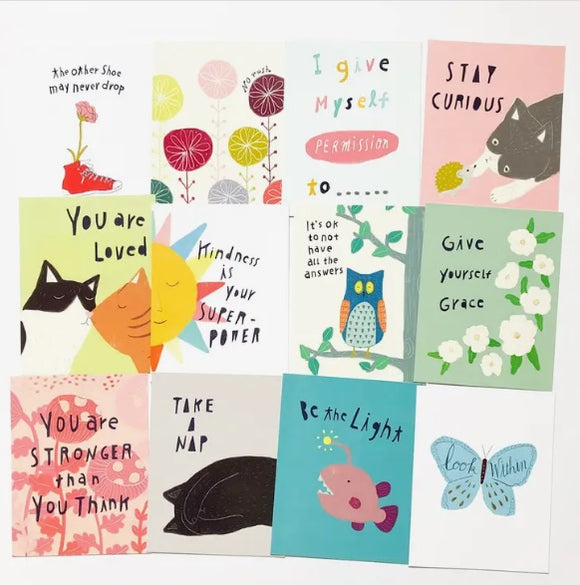 Kindness Postcard Set of 12 by Honeyberry Studios