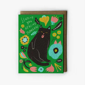 Kitty Get Well Soon Greeting Card by Honeyberry Studios
