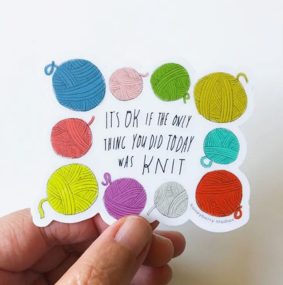 Knit Sticker by Honeyberry Studios