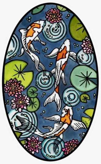 Koi Pond Sticker by Sarah Angst