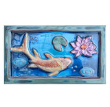 Koi with Flower Tile by Parran Collery