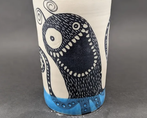 Kraken and Sailboat Cup by Tim McMahon