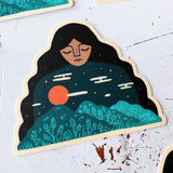 Lady of the Valley Sticker by Land & She