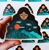 Lady of the Valley Sticker by Land & She