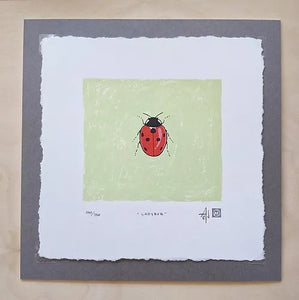 Ladybug Silkscreen Print by Allison and Jonathan Metzger