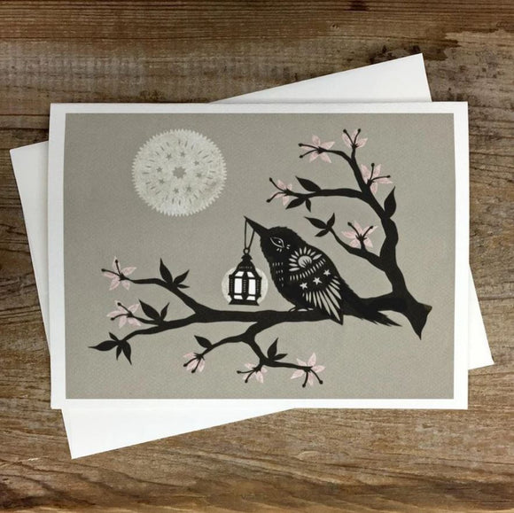 Lantern Light Greeting Card by Angie Pickman