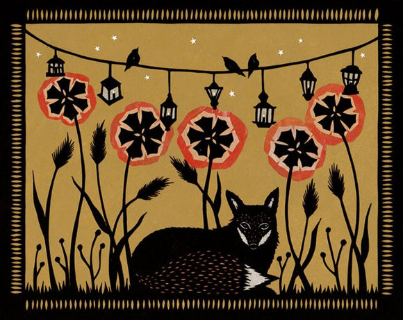 Lantern Lit Meadow Print by Angie Pickman