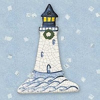 Large Lighthouse Ceramic Ornament by Mary DeCaprio