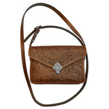 Acanthus Leaf Becca Leather Handbag by Oberon Design