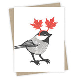 Leaf Ears Chickadee Card by Burdock & Bramble