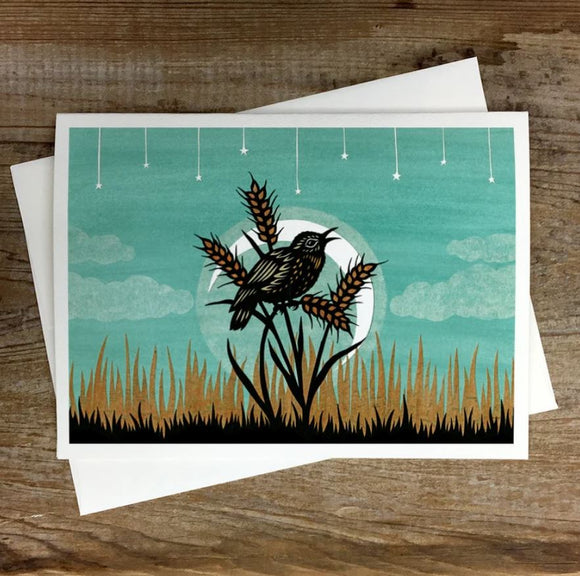 Like a Bell Rung Deep Greeting Card by Angie Pickman