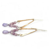 Lilac Bud Amethyst Earrings by Vanessa Savlen