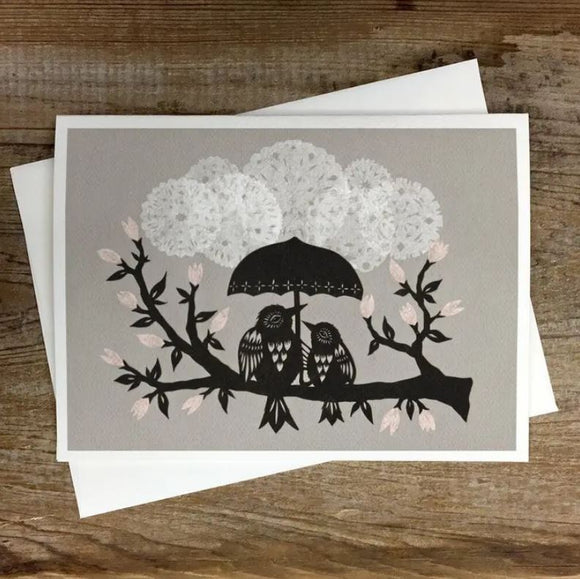 Listen to the Rain Greeting Card by Angie Pickman