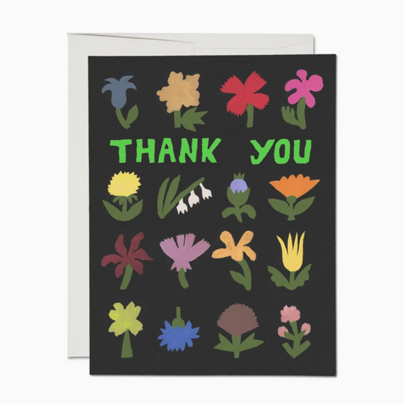 Little Flowers Thank You Greeting Card from Red Cap Cards