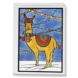 Holiday Llama Greeting Card by Sarah Angst