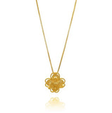 Lotus Small Gold Filigree Necklace by Olmox Fine Filigree Jewelry