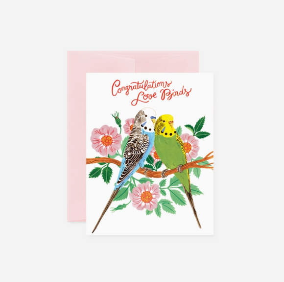 Love Birds Congratulations Greeting Card by Oana Befort