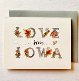 Love From Iowa Greeting Card by Sweet Julie Marie