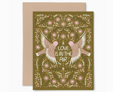 Love Is In The Air Wedding Greeting Card by Gingiber