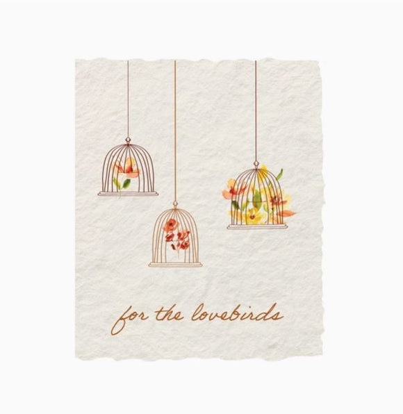 For the Lovebirds Greeting Card by Paper Baristas