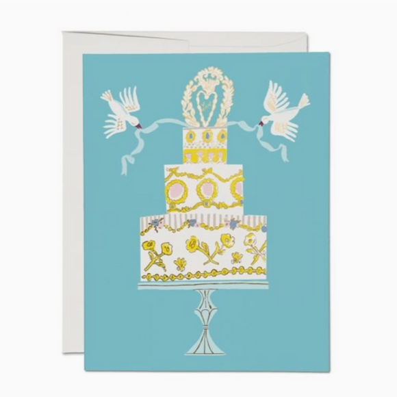 Love Cake Wedding Greeting Card from Red Cap Cards