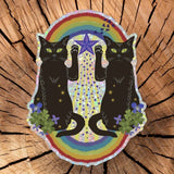 Luck Cats Sticker by Little Gold Fox Designs