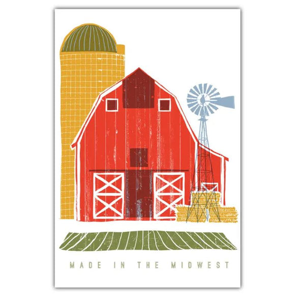 Made in the Midwest Postcard by Bozz Prints