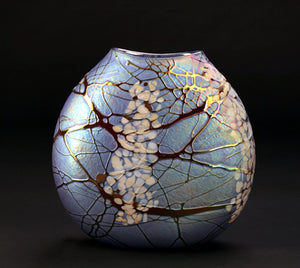 Magnolia Flat Vase by Vines Art Glass