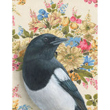 Magpie Blank Greeting Card by Emily Uchytil