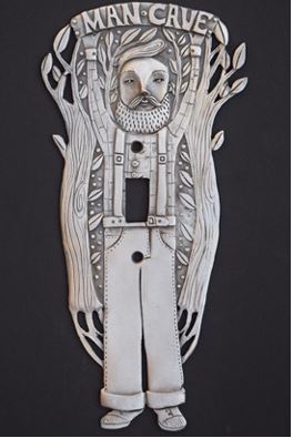 Man Cave Switch Plate Cover by Leandra Drumm Designs