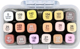 Dual-Tip Skin-Tone Alcohol Markers - Set of 18