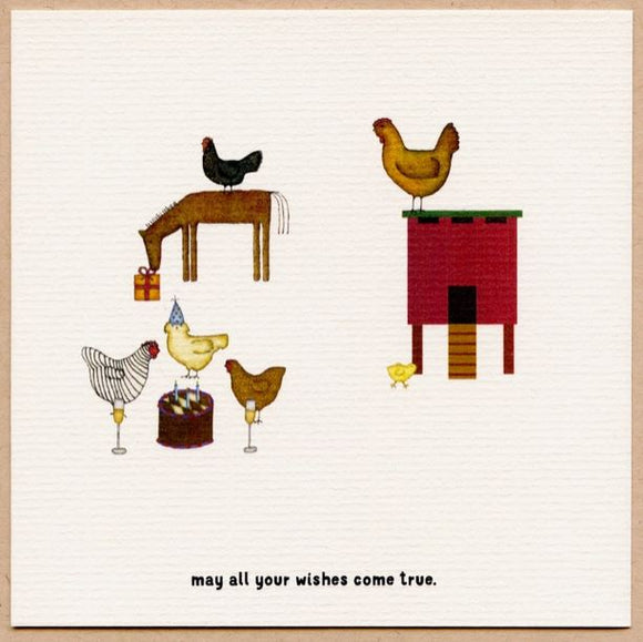 May All Your Wishes Birthday Greeting Card by Beth Mueller