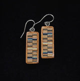 Medium Bezel Featherwood Earrings #1037 by Buzz Coren