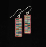 Medium Bezel Featherwood Earrings #1037 by Buzz Coren