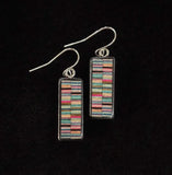Medium Bezel Featherwood Earrings #1037 by Buzz Coren