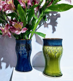 Medium Amphora Bud Vase - Half Pattern by Plays in Mud Pottery