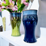 Medium Amphora Bud Vase - Half Pattern by Plays in Mud Pottery