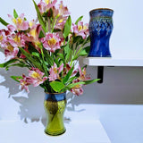 Medium Amphora Bud Vase - Half Pattern by Plays in Mud Pottery