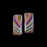 Medium Rectangle Post Featherwoods Earrings #1139 by Buzz Coren